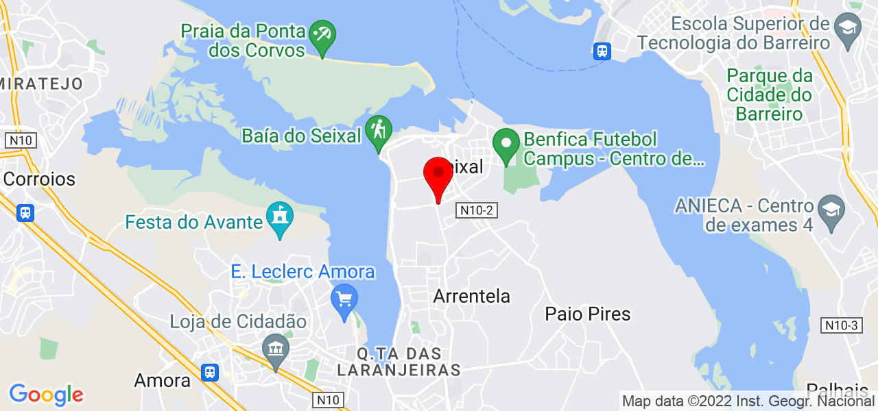Pastelaria Acucena lda - Setúbal - Seixal - Mapa