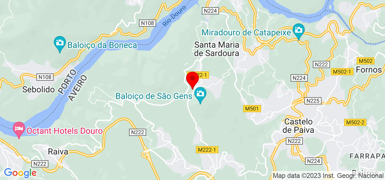 Tiago Pereira - Aveiro - Castelo de Paiva - Mapa