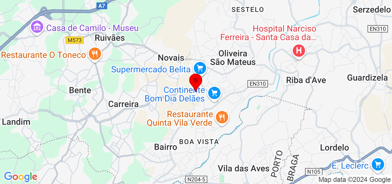 Julio Cristiano Ferreira prreira Cláudio t. tpf - Braga - Vila Nova de Famalicão - Map