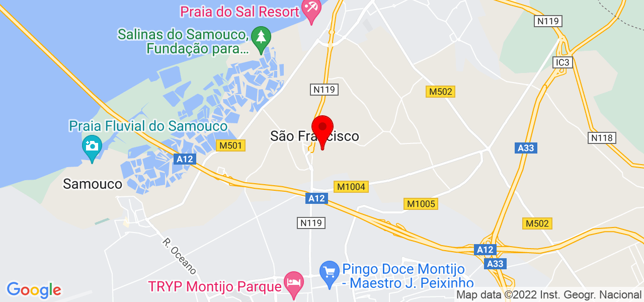 Gra&ccedil;a S. - Setúbal - Alcochete - Mapa