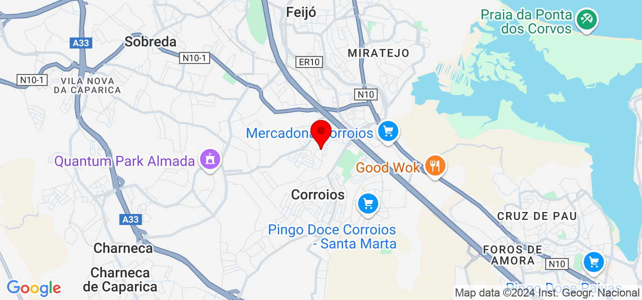 Marina Correia - Setúbal - Seixal - Karte
