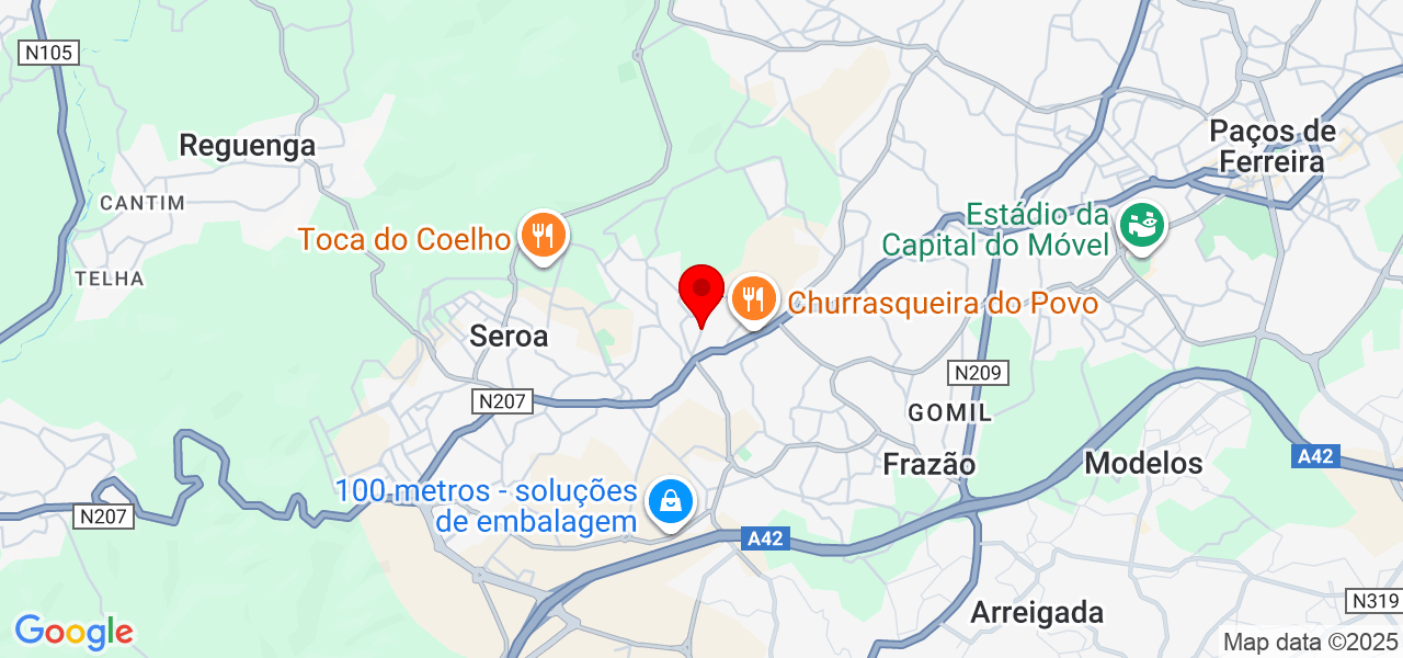 Versa Serviços - Porto - Paços de Ferreira - Karte