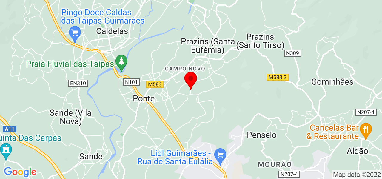 Pedro - Braga - Guimarães - Mapa