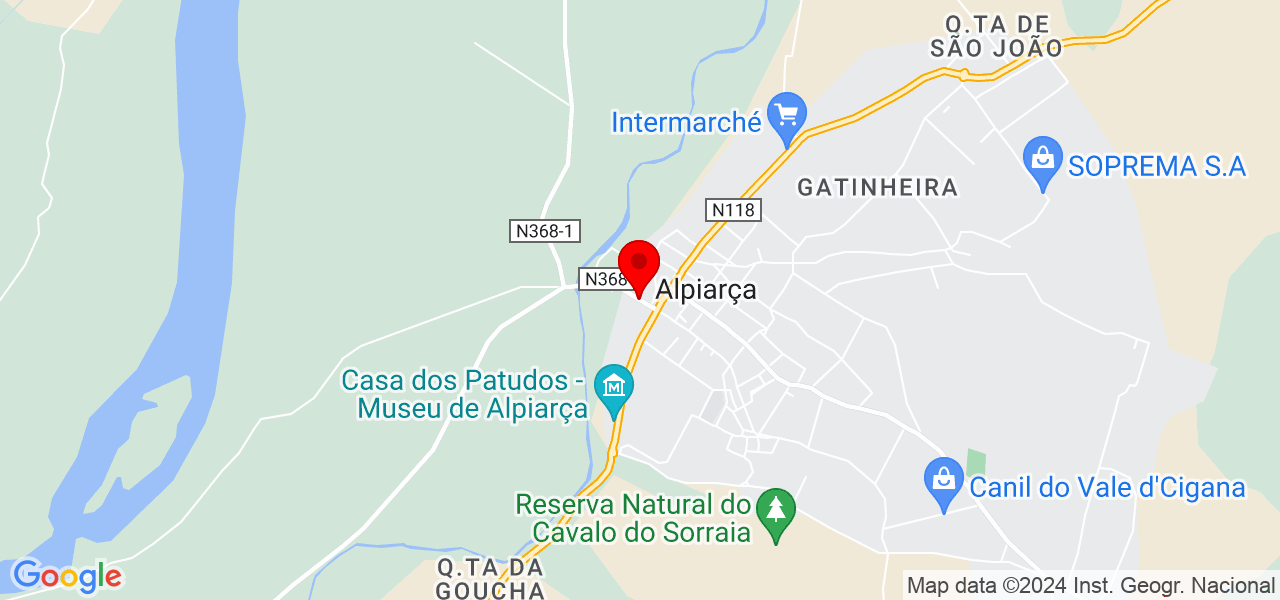 Adianela Ferreira da Costa do ROS&Aacute;RIOS - Santarém - Alpiarça - Mapa