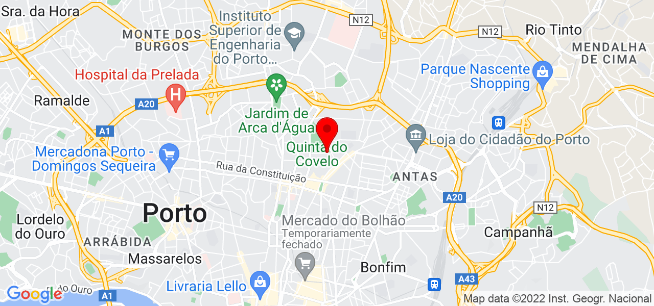 Luana Souza Costa - Porto - Porto - Mapa