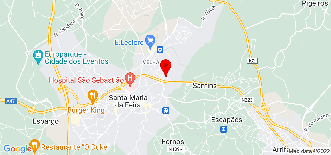 Paulo Rodrigues - Aveiro - Santa Maria da Feira - Mapa