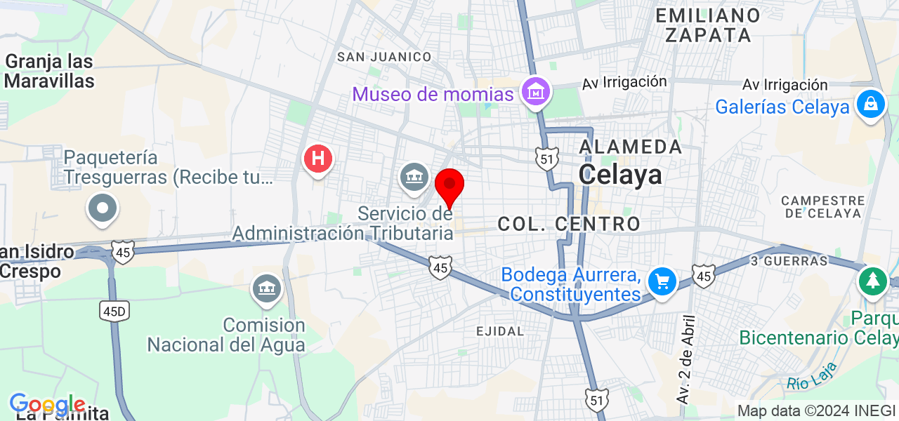 Daniel Astilleros Granados - Guanajuato - Celaya - Mapa