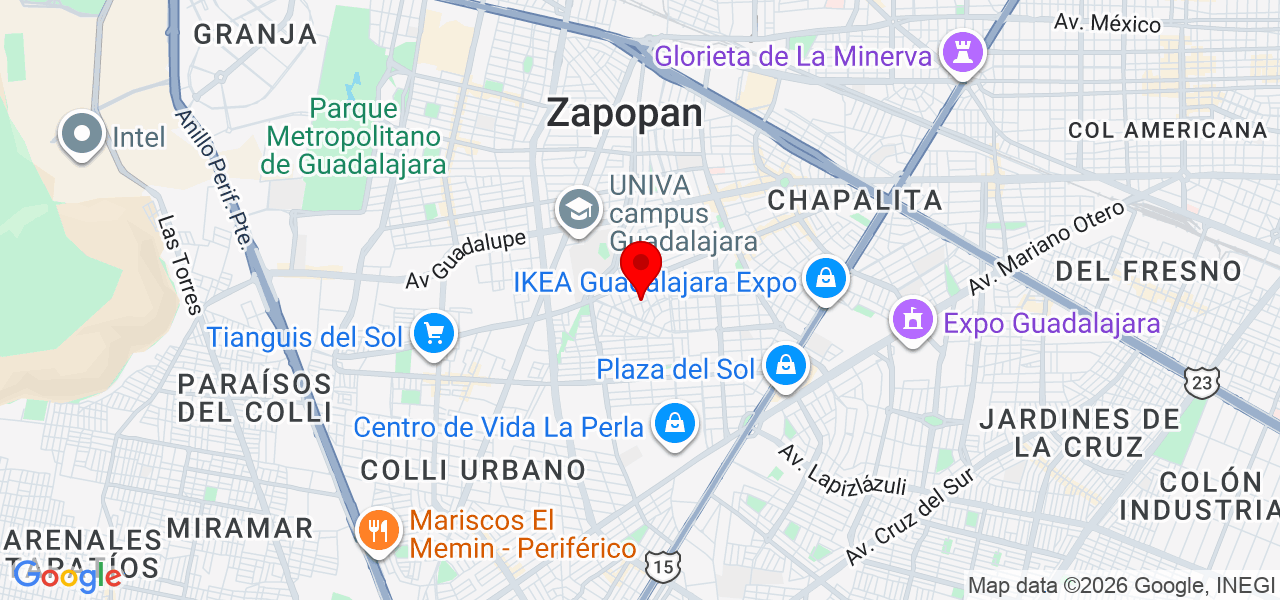 CASABLANCA Cortinas y persianas - Jalisco - Zapopan - Mapa