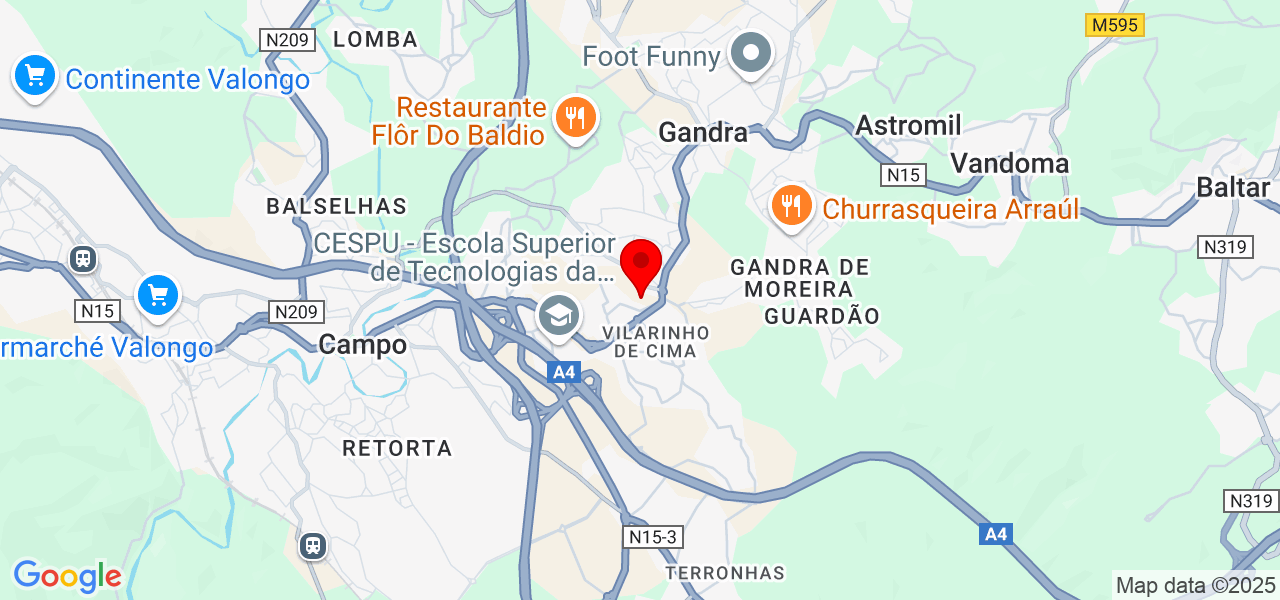 Servi&ccedil;os gerais - Porto - Paredes - Mapa