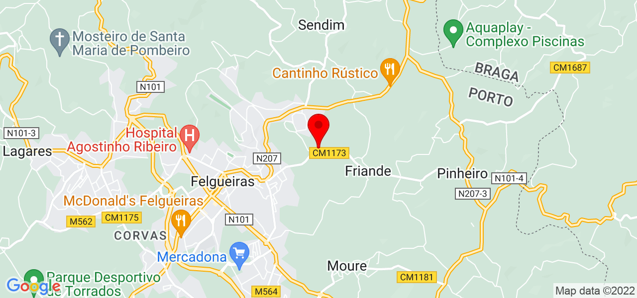 Dany Limpex - Porto - Felgueiras - Mapa