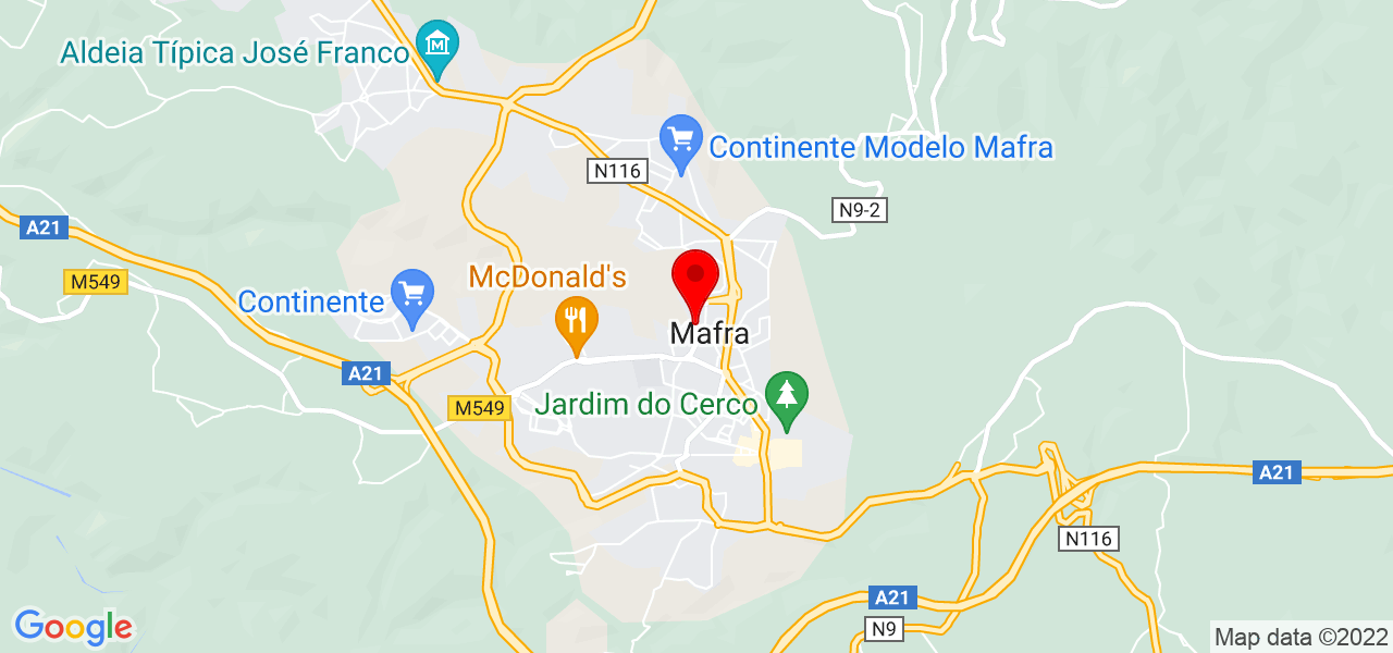 Pedro Borges - Lisboa - Mafra - Mapa
