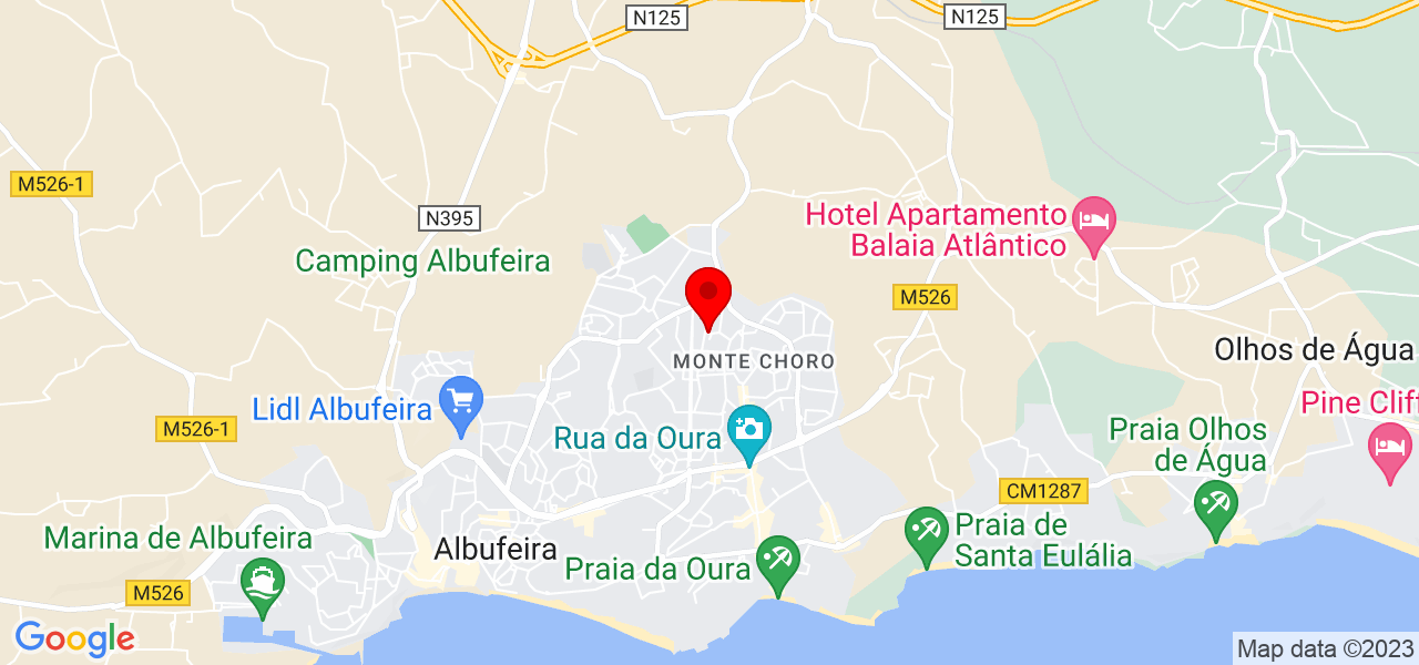 Dayanne Moura - Faro - Albufeira - Mapa