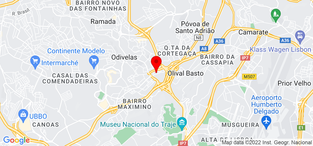 Cristina Pereira - Lisboa - Odivelas - Mapa