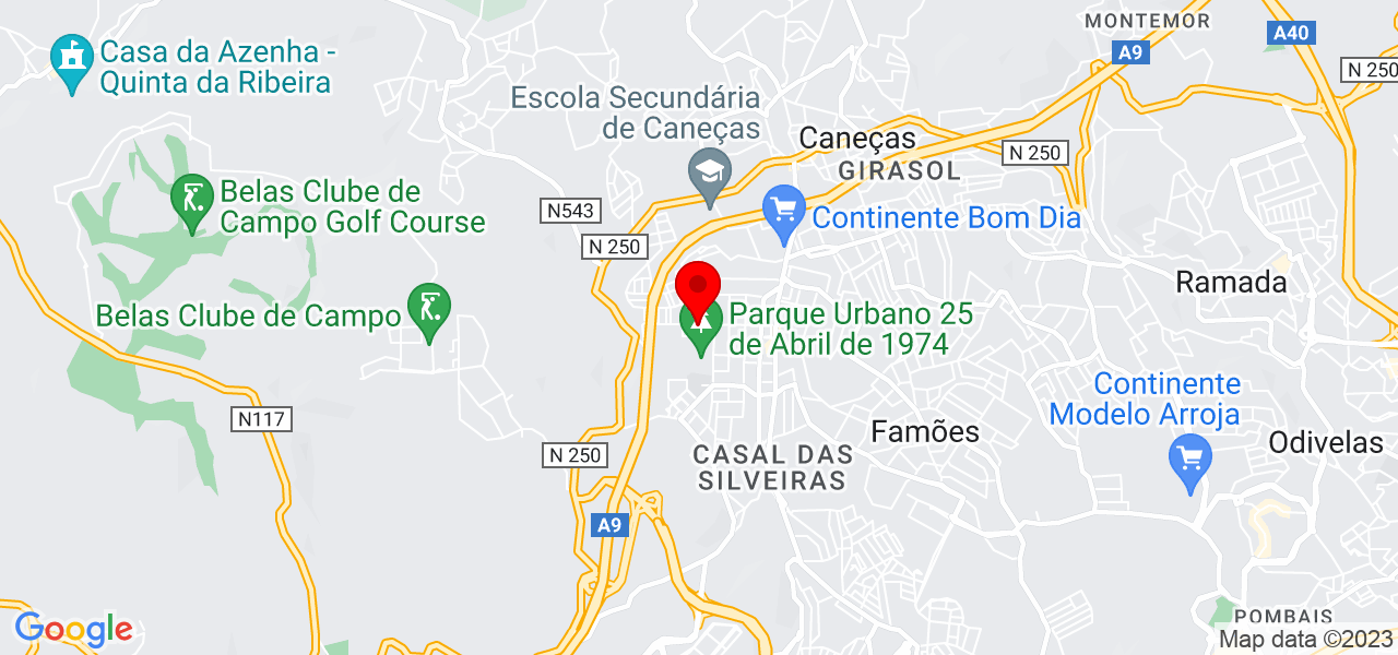 Impec&aacute;vel Limpeza &amp; Remodela&ccedil;&otilde;es - Lisboa - Sintra - Mapa