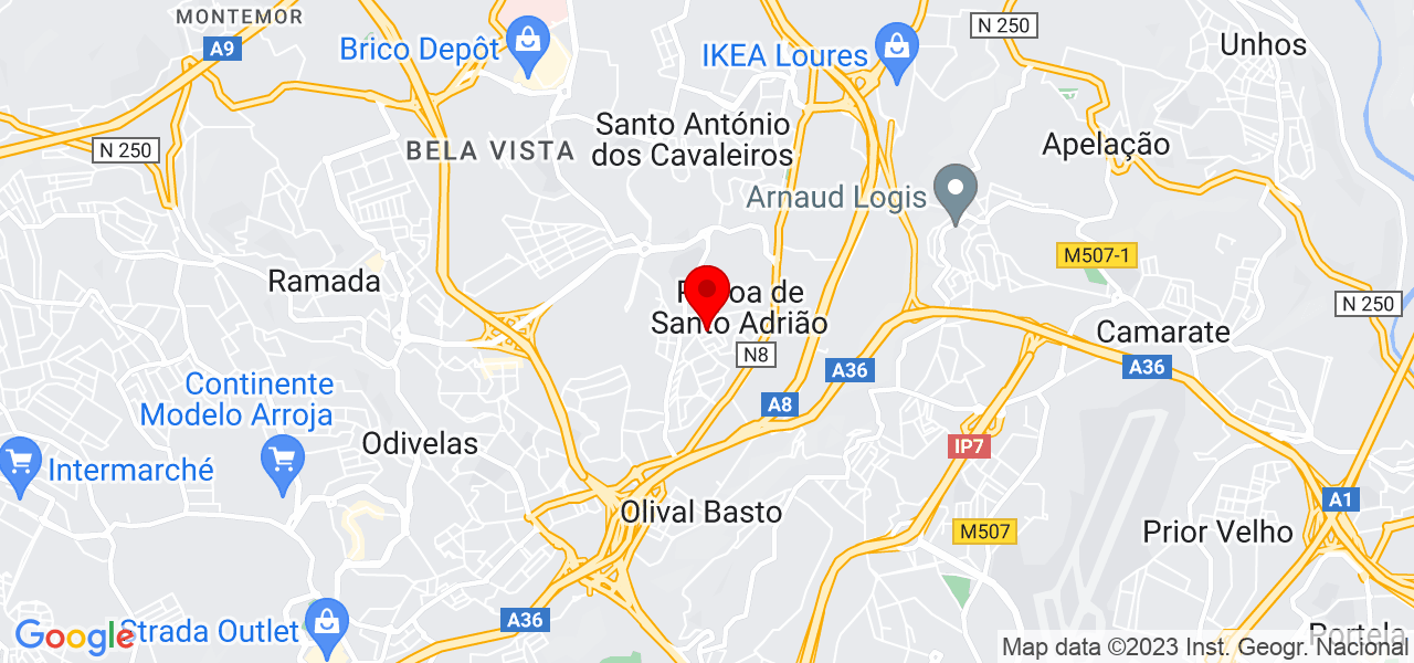 Terra&ccedil;o Eventos - Lisboa - Odivelas - Mapa