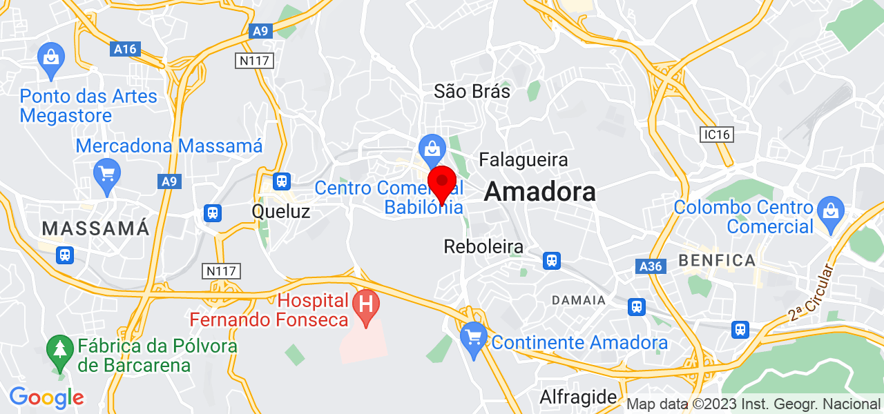 Nıvaldo Lemes Maidana - Lisboa - Amadora - Mapa