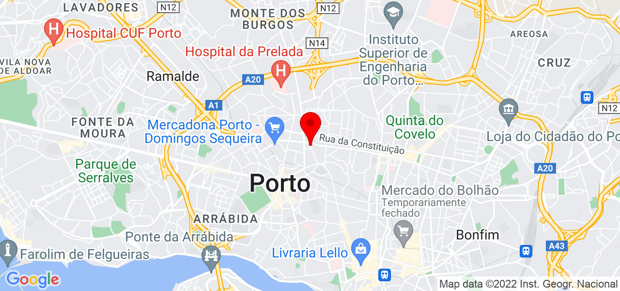 Jaciane cuidadora de idosos - Porto - Porto - Mapa