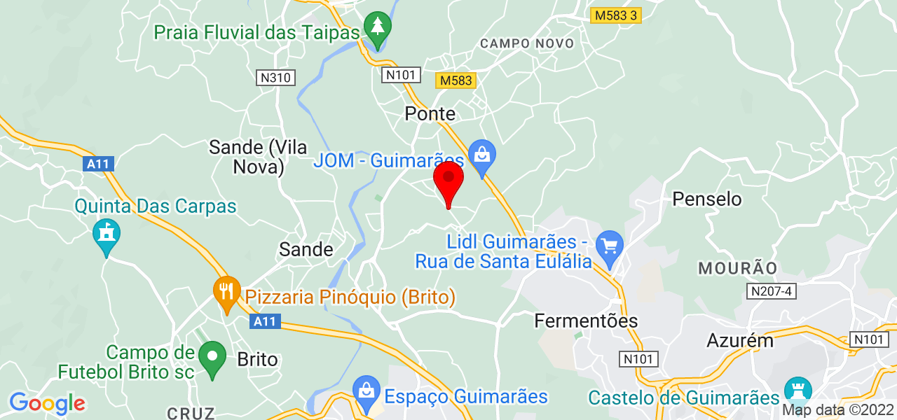 Sandra Silva - Braga - Guimarães - Mapa