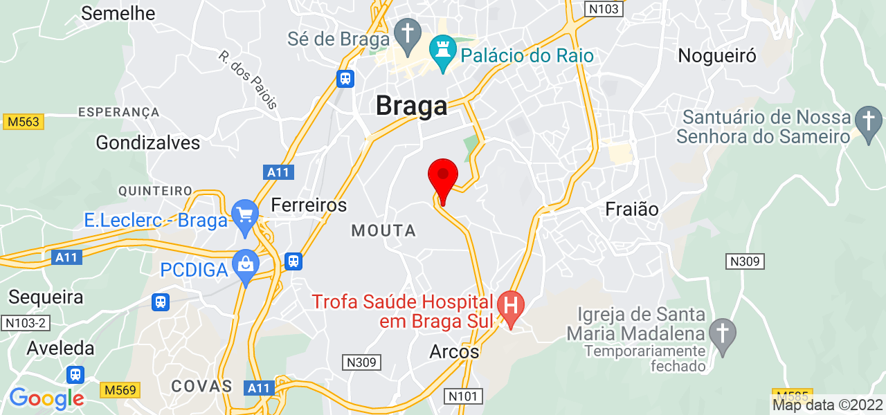 Francisco Moreira - Braga - Braga - Mapa