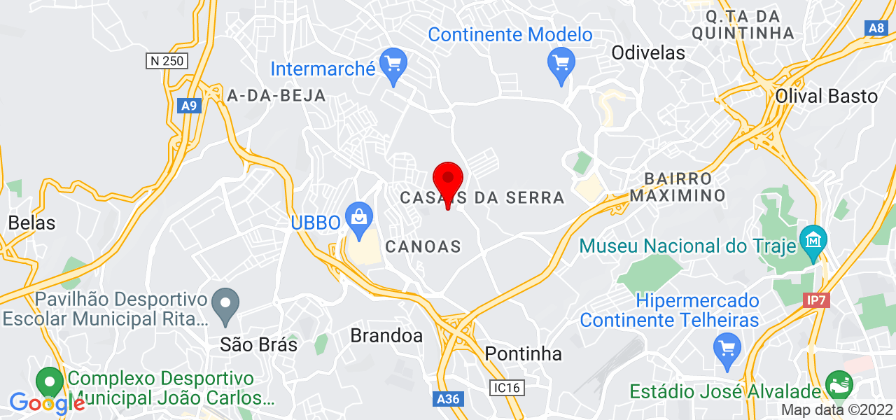 Humorista Gourmet - Lisboa - Odivelas - Mapa