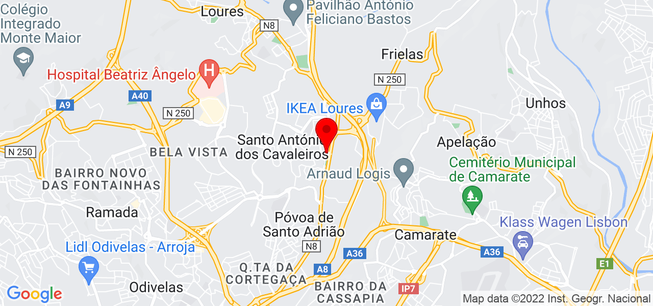 Cristina Maria Gomes Pereira - Lisboa - Loures - Mapa
