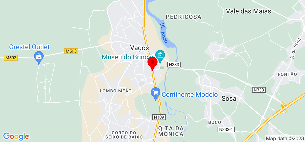 Pai Natal Portugal - Aveiro - Vagos - Mapa