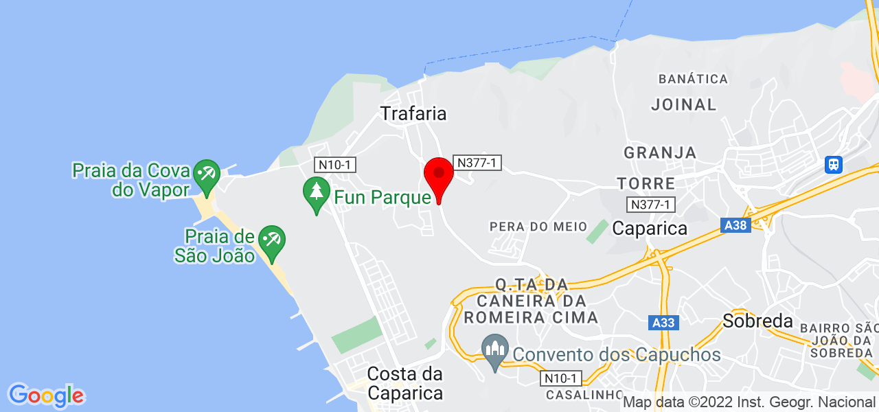 Valdirene Oliveira - Setúbal - Almada - Mapa