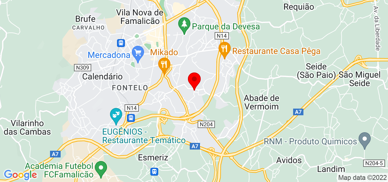 Filipa Azevedo - Braga - Vila Nova de Famalicão - Mapa