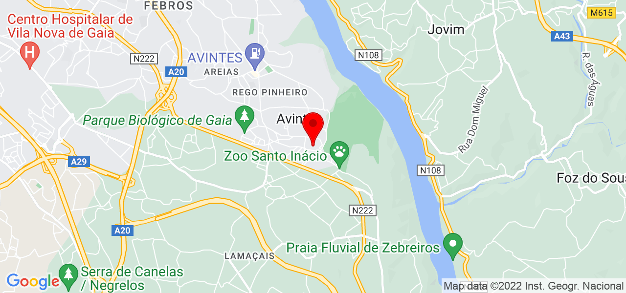 Nadine - Porto - Vila Nova de Gaia - Mapa