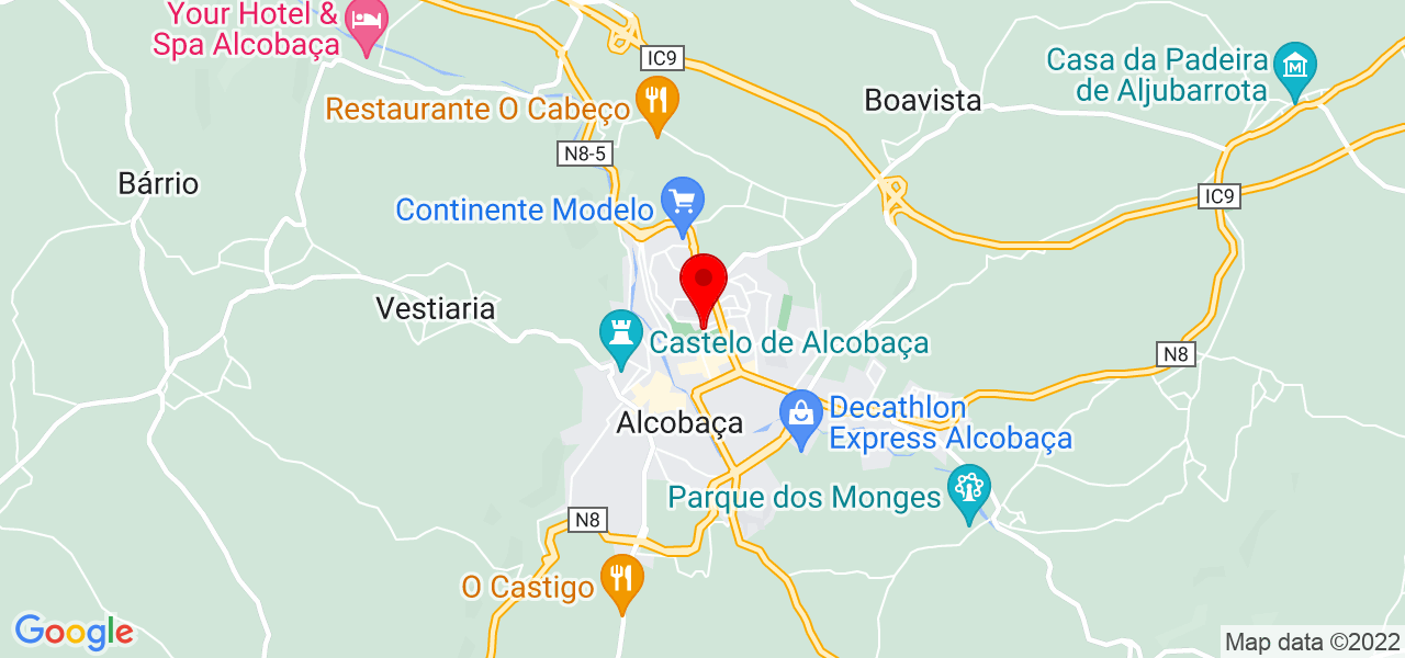 Josenilda Almeida komagay - Leiria - Alcobaça - Mapa
