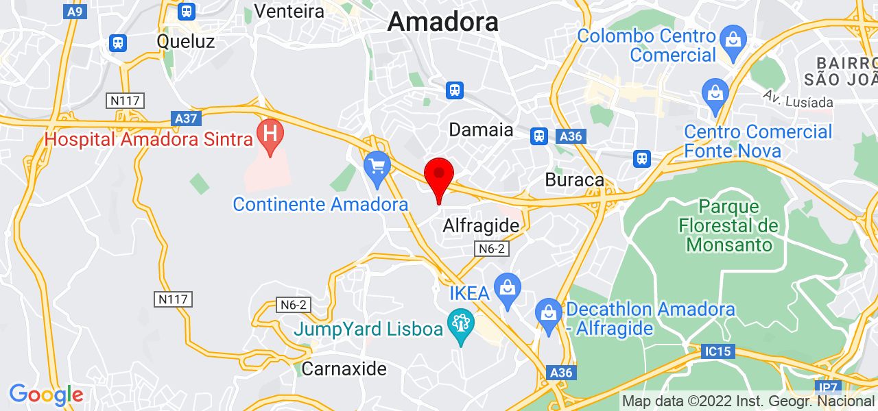 Sirlei Aparecida Ferreira de araujo - Lisboa - Amadora - Mapa