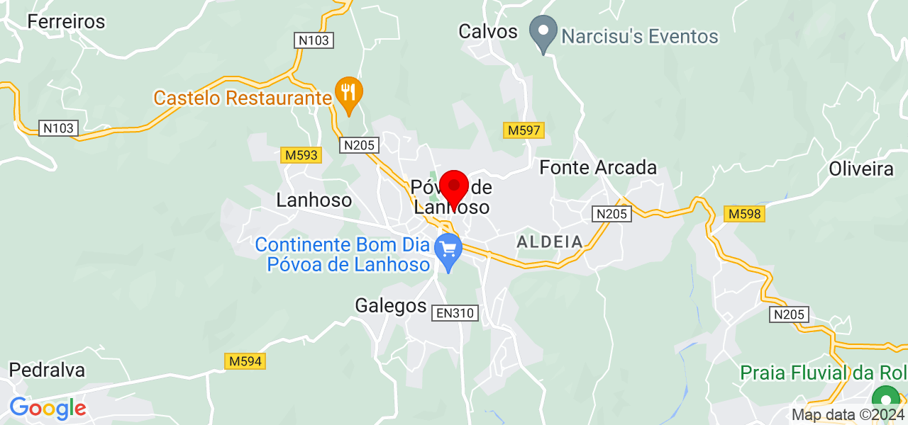 Clemilson - Braga - Póvoa de Lanhoso - Mapa