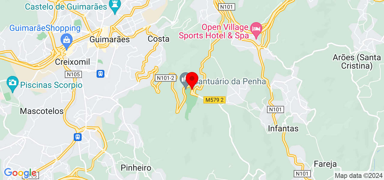 Couto - Braga - Guimarães - Mapa