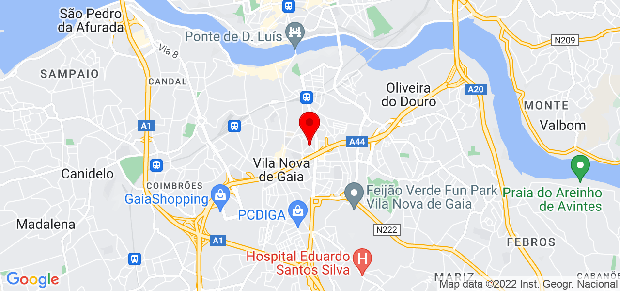 Ana Clara Babysitter - Porto - Vila Nova de Gaia - Mapa