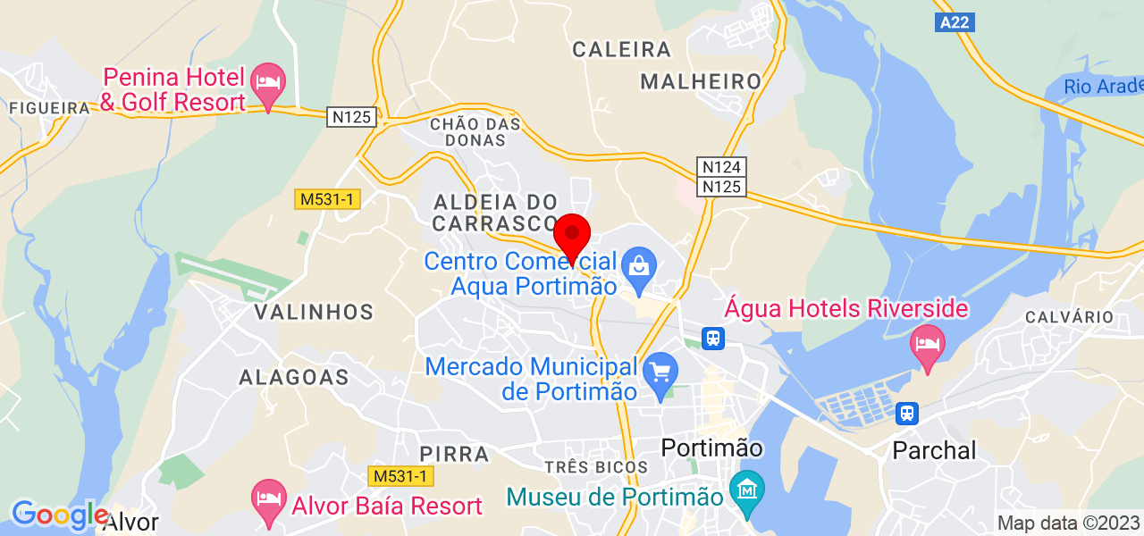 Rebeca - Faro - Portimão - Mapa