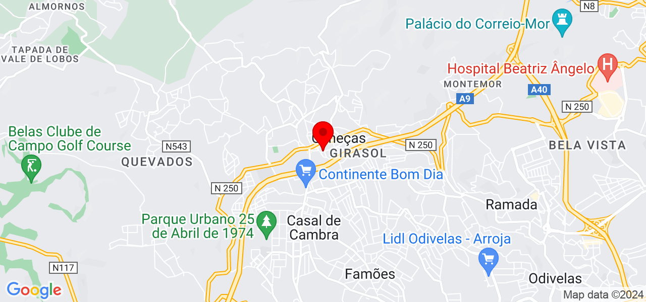 Brilho no Lar - Lisboa - Odivelas - Mapa