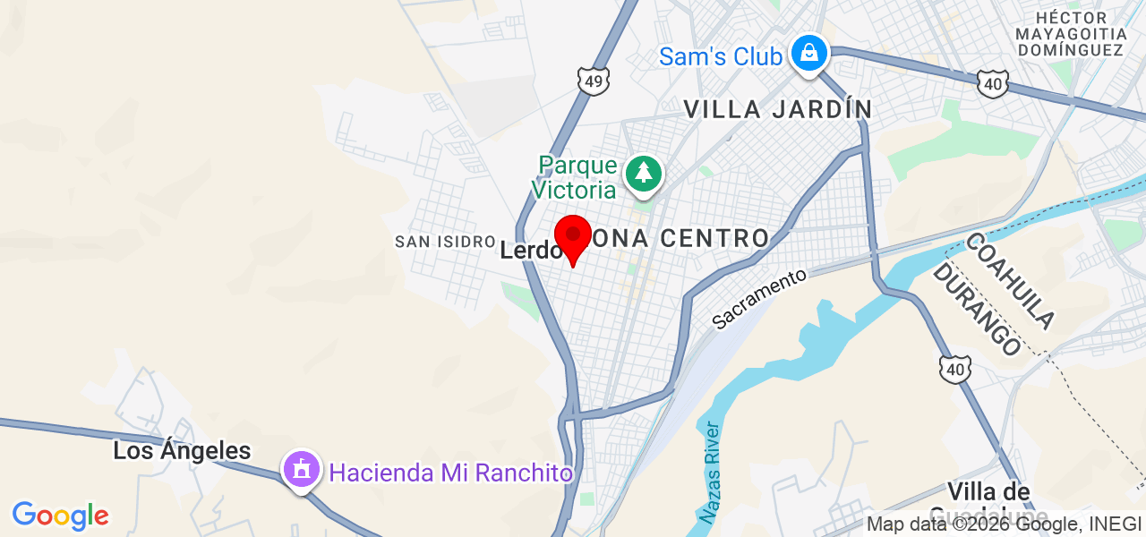 Alejandra Montoya - Durango - Lerdo - Mapa