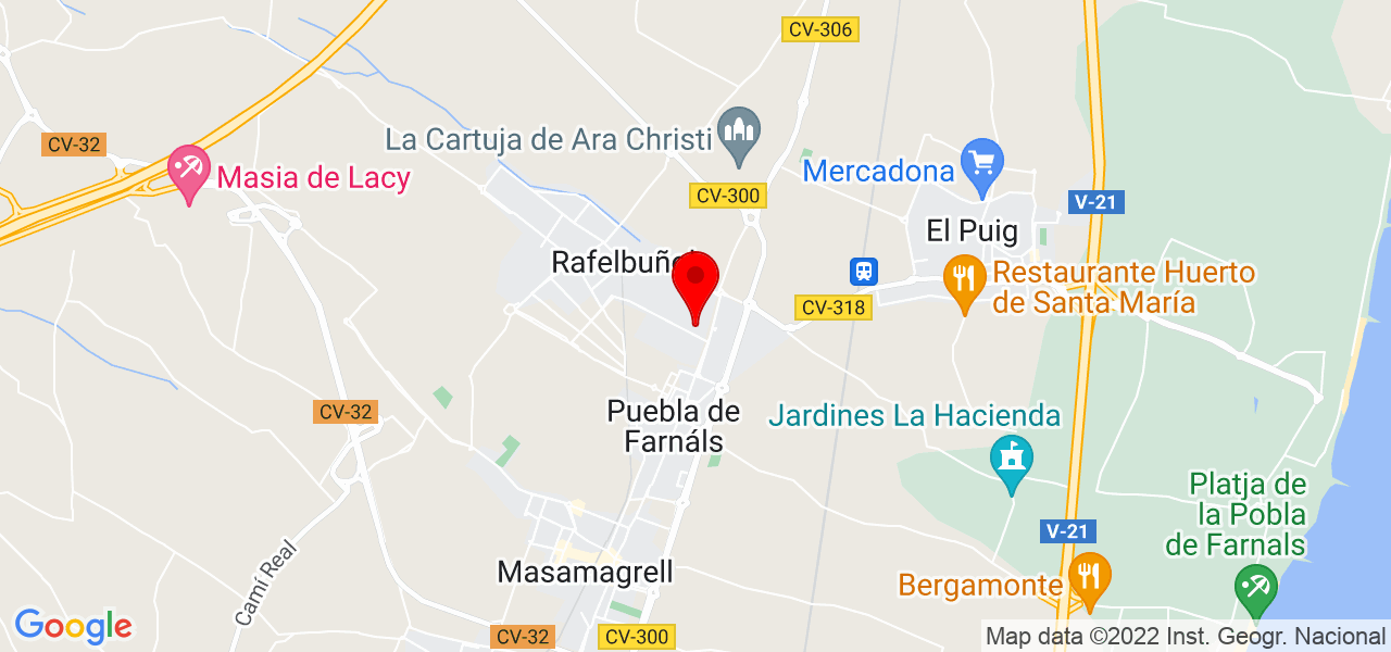 Marcela - Comunidad Valenciana - Rafelbunyol - Mapa