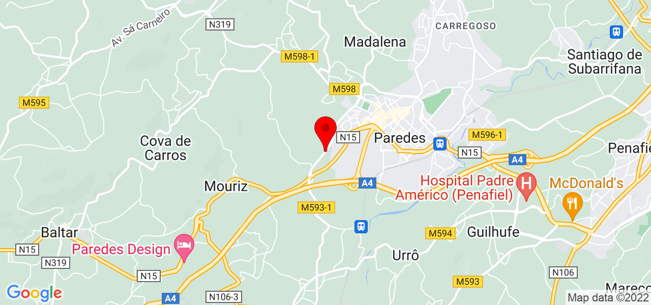 tecnico em enfermagem - Porto - Paredes - Map