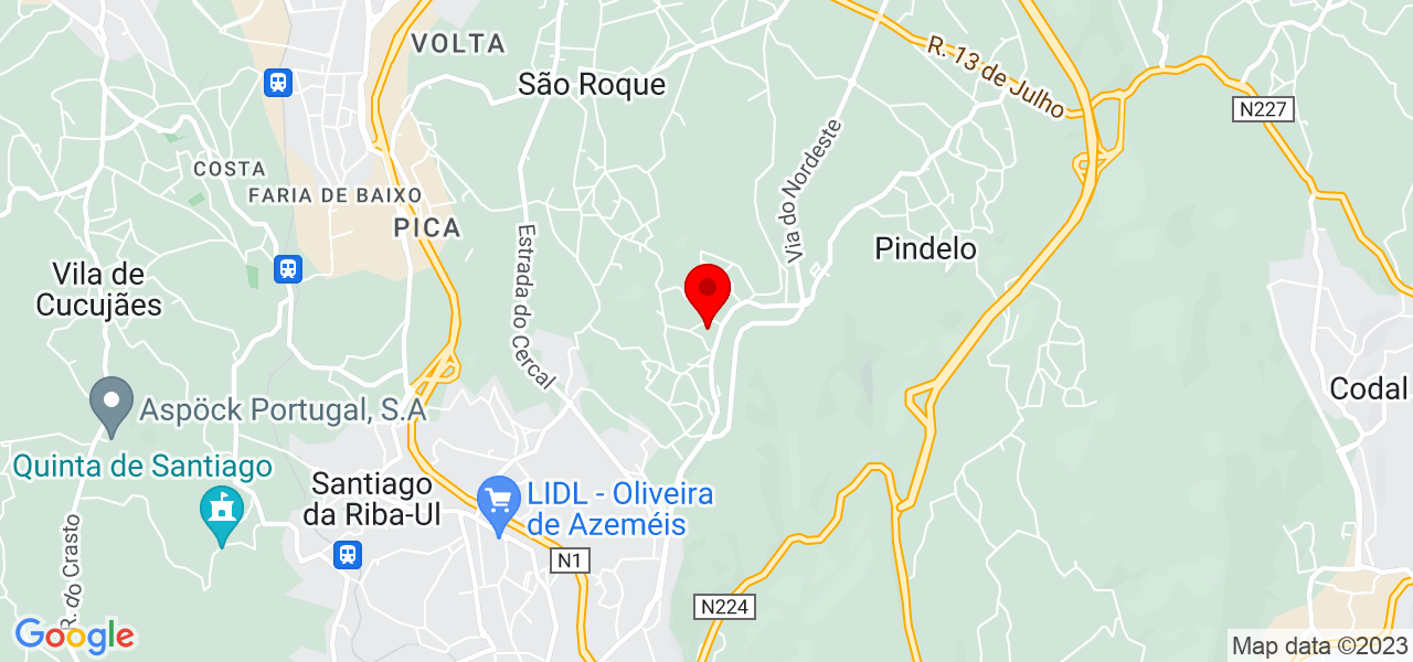 Catia - Aveiro - Oliveira de Azeméis - Mapa