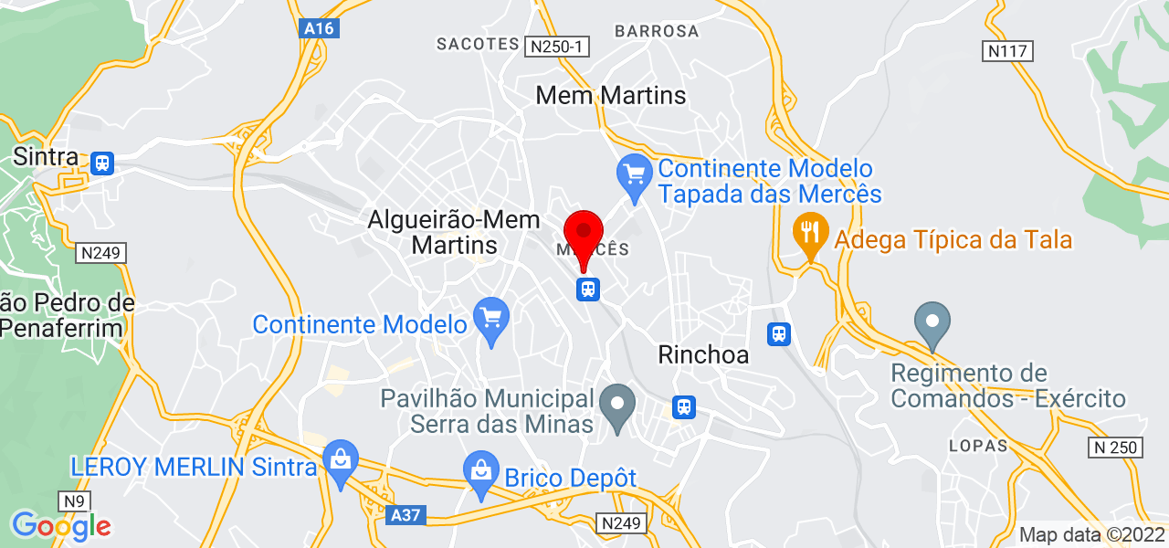 E &amp; S CONSTRU&Ccedil;&Otilde;ES E ENGENHARIA - Lisboa - Sintra - Mapa