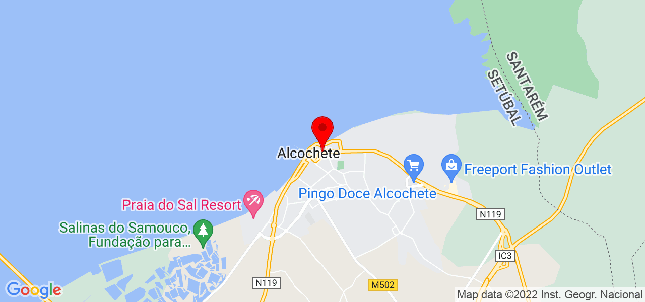 Gon&ccedil;alo Silva - Setúbal - Alcochete - Mapa