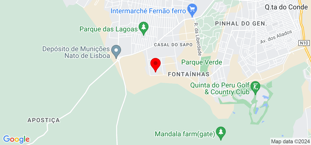 Juary canalização água e esgotos - Setúbal - Sesimbra - Mapa