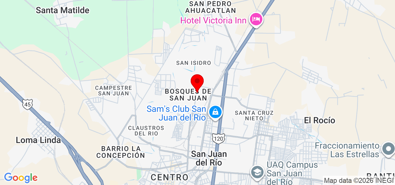 mas cotas felices - Querétaro - San Juan del Río - Mapa