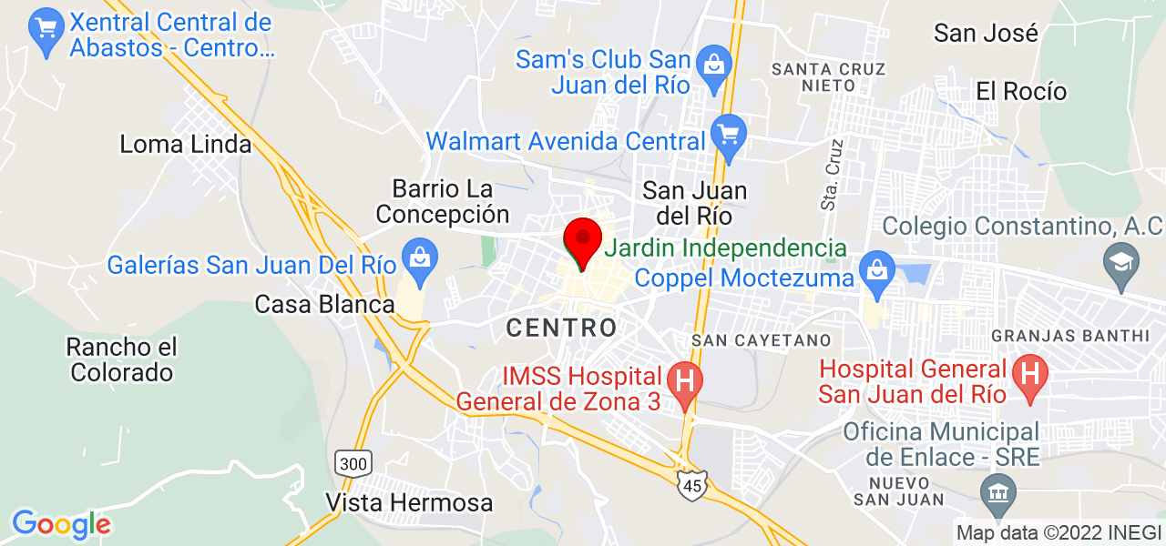 Sakura spa - Querétaro - San Juan del Río - Mapa