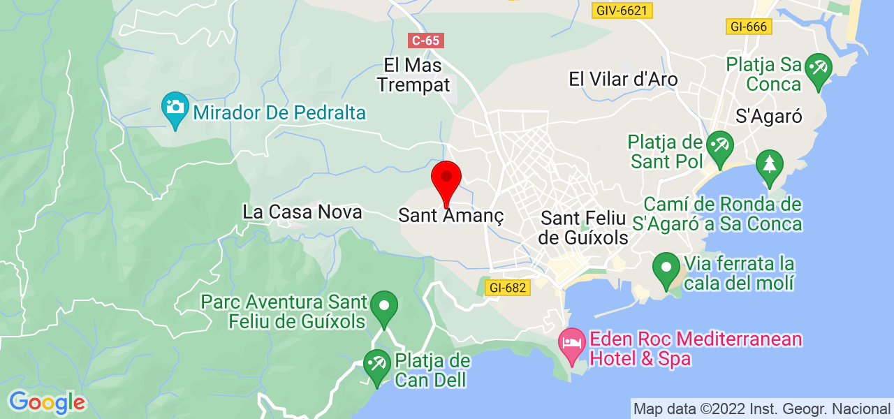 La Novia M&aacute;s Guapa - Cataluña - Sant Feliu de Guíxols - Mapa