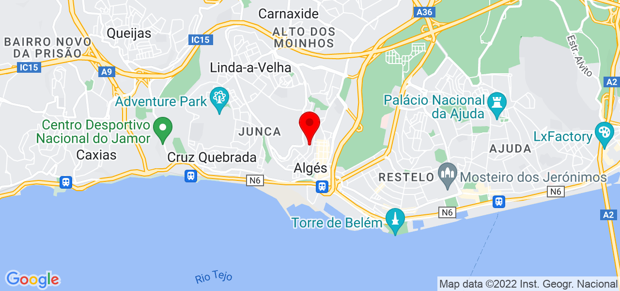 Ana Fr&egrave;re - Lisboa - Oeiras - Mapa