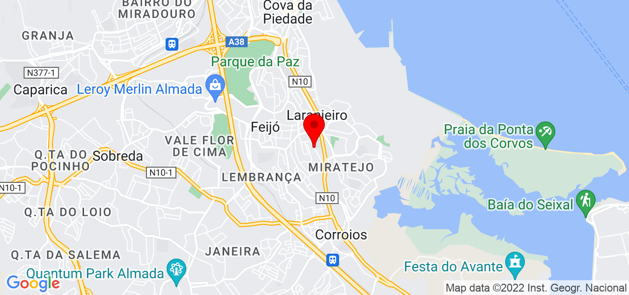 Arnaldo Cardoso - Setúbal - Almada - Mapa