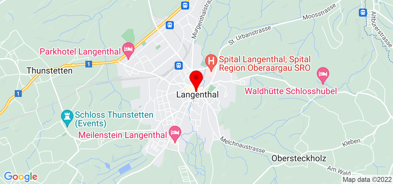  - Bern - Langenthal - Karte