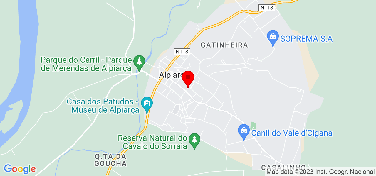 TreeBear - Santarém - Alpiarça - Mapa